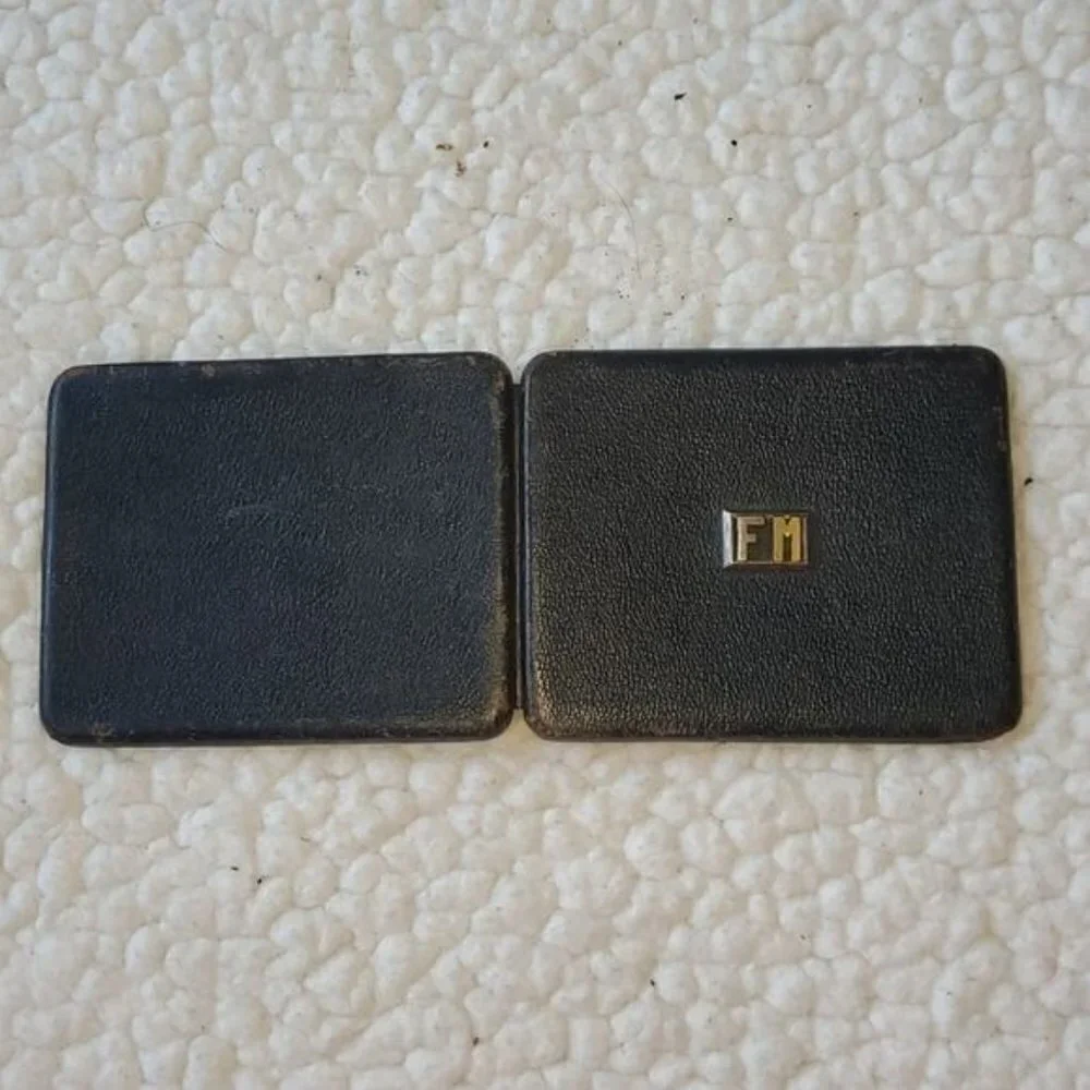 Vintage Bifold Hardcover Imported Embellished Initialed 